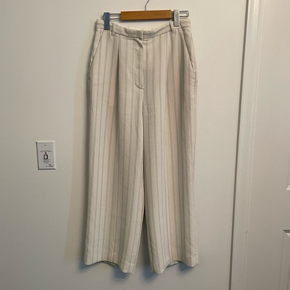 Aritzia Wilfred Cream Wide Leg Trousers - Picture 2 of 5